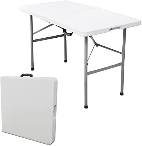 Table d'appoint pliante SILVERA XS en résine et métal 122X60XH74 cm