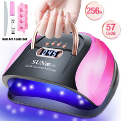 092816 Lampe à ongles professionnelle UV LED 57 LED avec affichage 256W