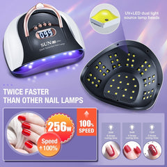 092816 Lampe à ongles professionnelle UV LED 57 LED avec affichage 256W