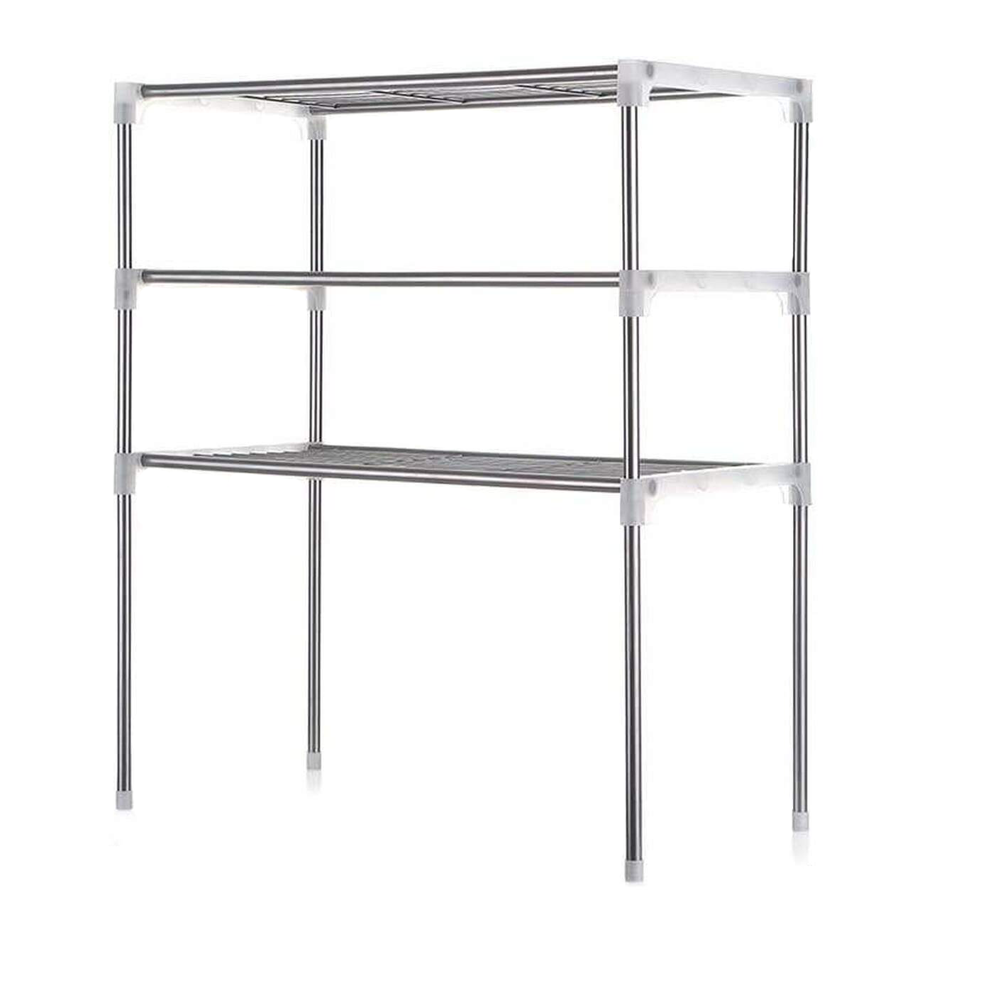 211471 Étagère gain de place pour micro-ondes 3 étagères pour cuisine 60x25x65cm