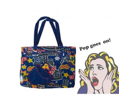 Sac shopping - cabas - bag 38 x 30 x 10 cm mod. MAGAZINE style pop 
