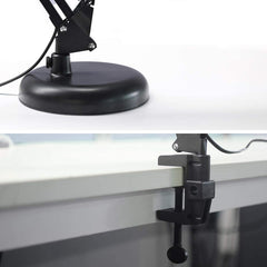 72507 Lampe de bureau métal 2 en 1 avec bras flexible et clip