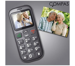 Téléphone portable - GSM pour personnes âgées - Compass E07 dual - bouton SOS