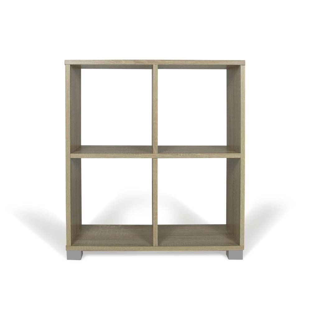 Bibliothèque Étagère En Bois 4 Cubes Art.106 Rangement 63X24X68H Cm