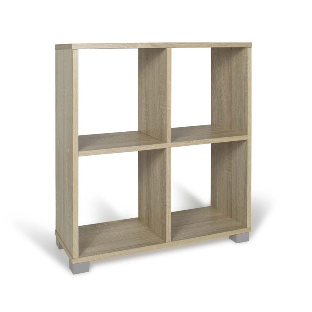 Bibliothèque Étagère En Bois 4 Cubes Art.106 Rangement 63X24X68H Cm