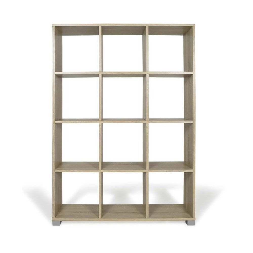 Art.111 Étagère Bibliothèque 12 Étagères de Rangement en Bois 90x24x131Hcm
