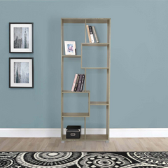Bibliothèque en bois 8 étagères de rangement Art.114 70x24x178H