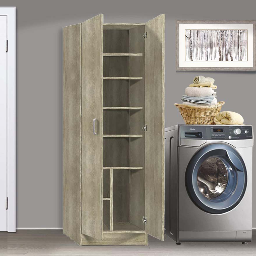 Étagère à chaussures 2 portes 8 compartiments Art.138 Armoire bois 59x36x180H cm