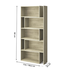 Art.CR16 Bibliothèque extensible 5 à 10 compartiments en bois 181H cm