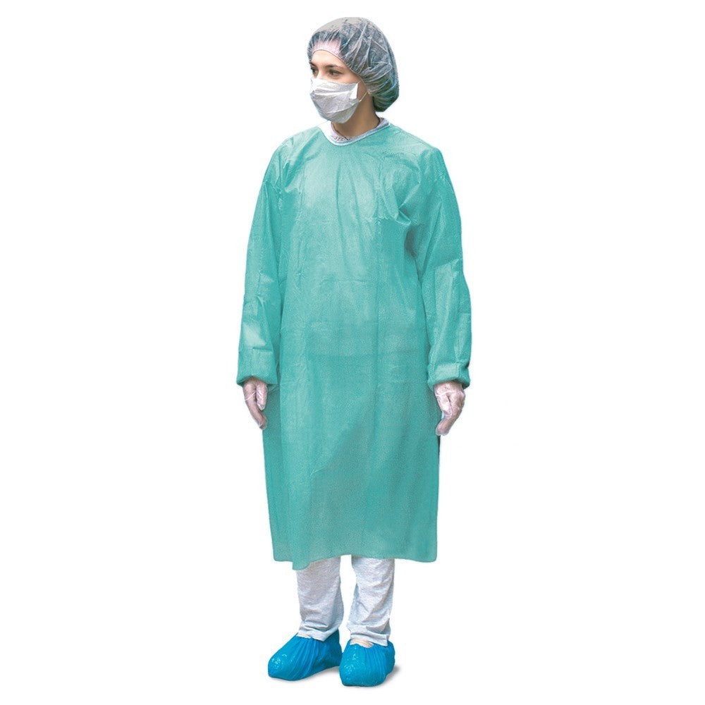 Paquet 10 unités. Blouse médicale jetable de classe I pour visiteurs ou patients