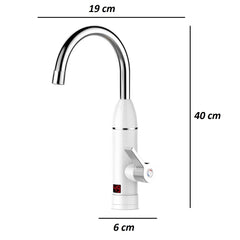 Robinet électrique à chauffage instantané avec indicateur température 6x19x40cm