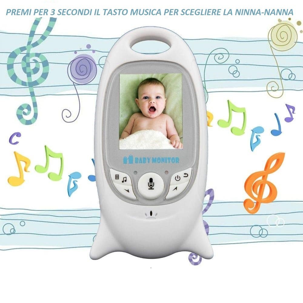 Babyphone sans fil 1479 Haut-parleur température vision nocturne musique