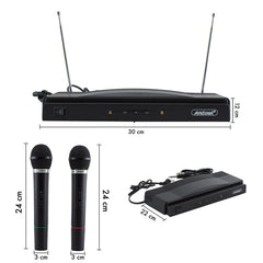 816155 Microphones sans fil pour récepteur karaoké 2 canaux