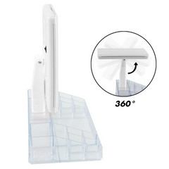 945126 Miroir rotatif avec lumières LED tactiles et organiseur de compartiments