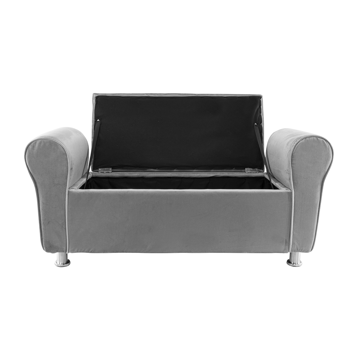 Banc coffre effet velours à paillettes 120x39x55 cm gain de place