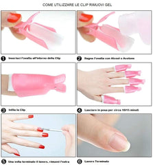 Kit 20 pcs gel clip et Gel Polish Remover 3422 pour Nail Art Nails
