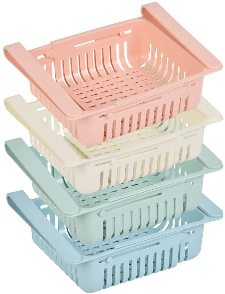 Set de 2 Cajones Frigorífico 187325 Organizador Plástico Expandible