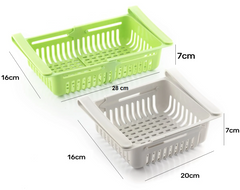 Set de 2 Cajones Frigorífico 187325 Organizador Plástico Expandible