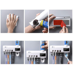 Stérilisateur UV 4 fentes porte-brosse à dents 187752 chargement solaire USB