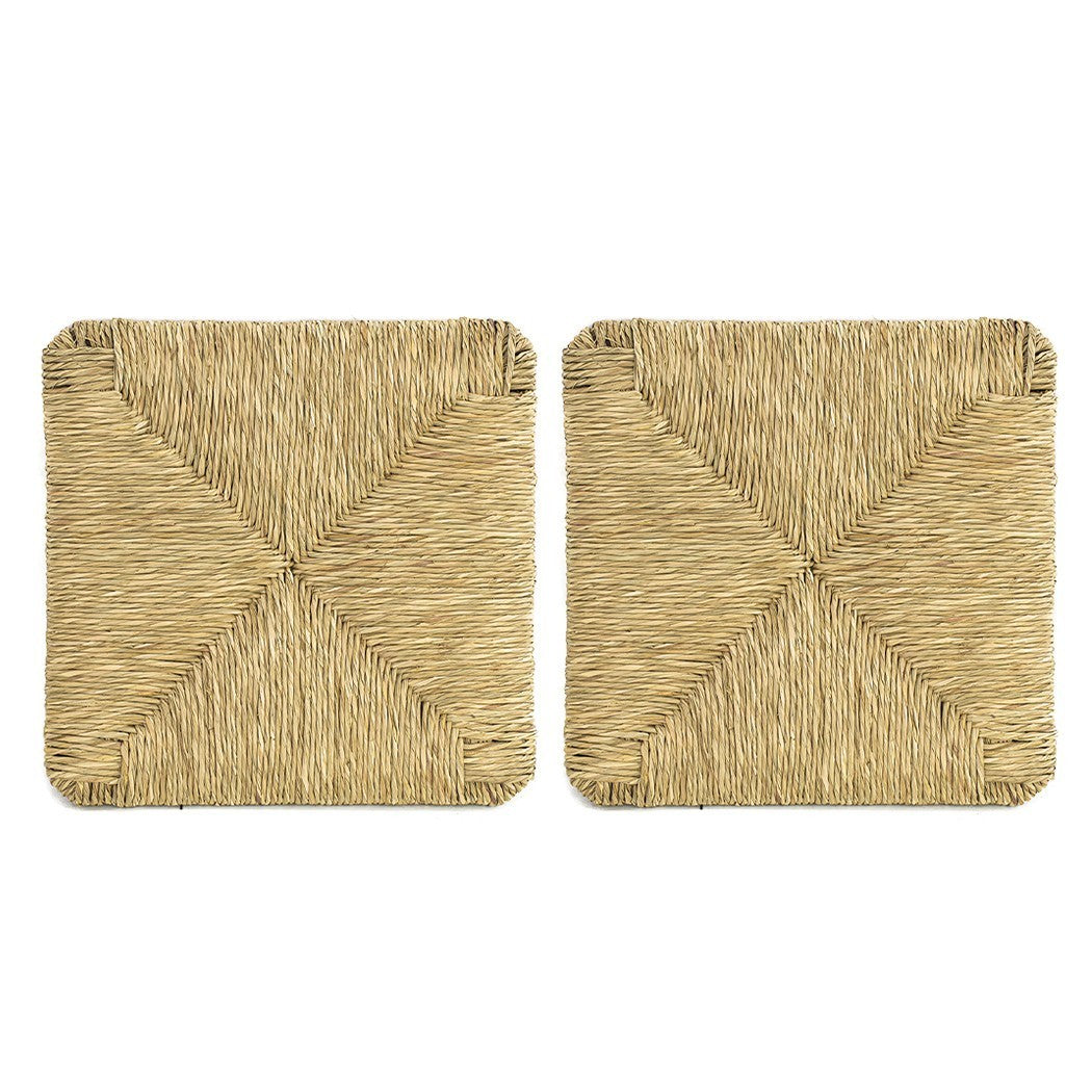Kit 2 pc siège chaise PISA Art.901 structure inférieure paille naturelle 37x37cm