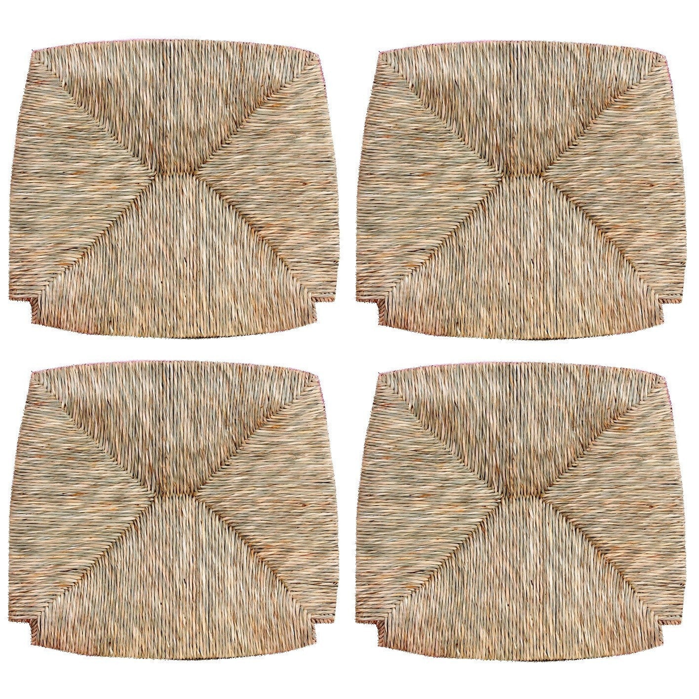 1212-R 4 pcs siège remplacement Venezia Paesana fond en paille naturelle 33x38cm