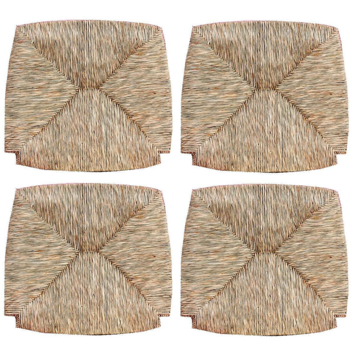 1212-R 4 pcs siège remplacement Venezia Paesana fond en paille naturelle 33x38cm