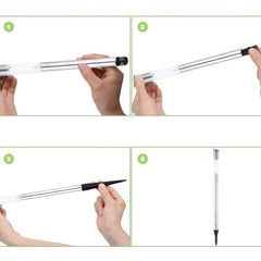 4 pcs Lampe LED H70 Step Light 1W Éclairage de jardin à énergie solaire