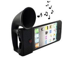 Haut Parleur pour iPhone 3G 3GS 4 4s en silicone noir en forme de corne 