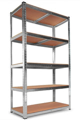 Lot de 2 Etagères Grande Capacité 875Kg 5 Etagères Modulaires MDF H180xL90xP40cm