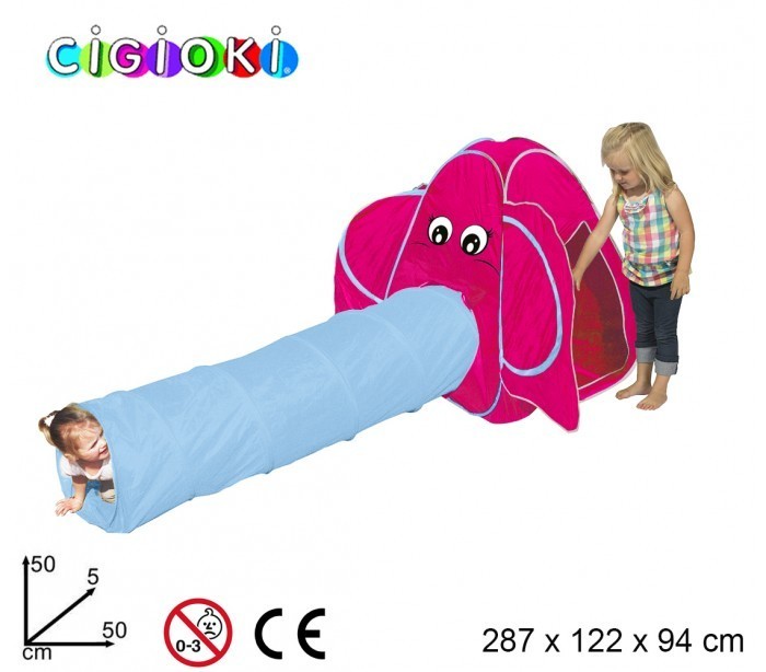 Tente de jardin Enfant- Forme Elephant - tente + tube- LINE GIGIOCHI