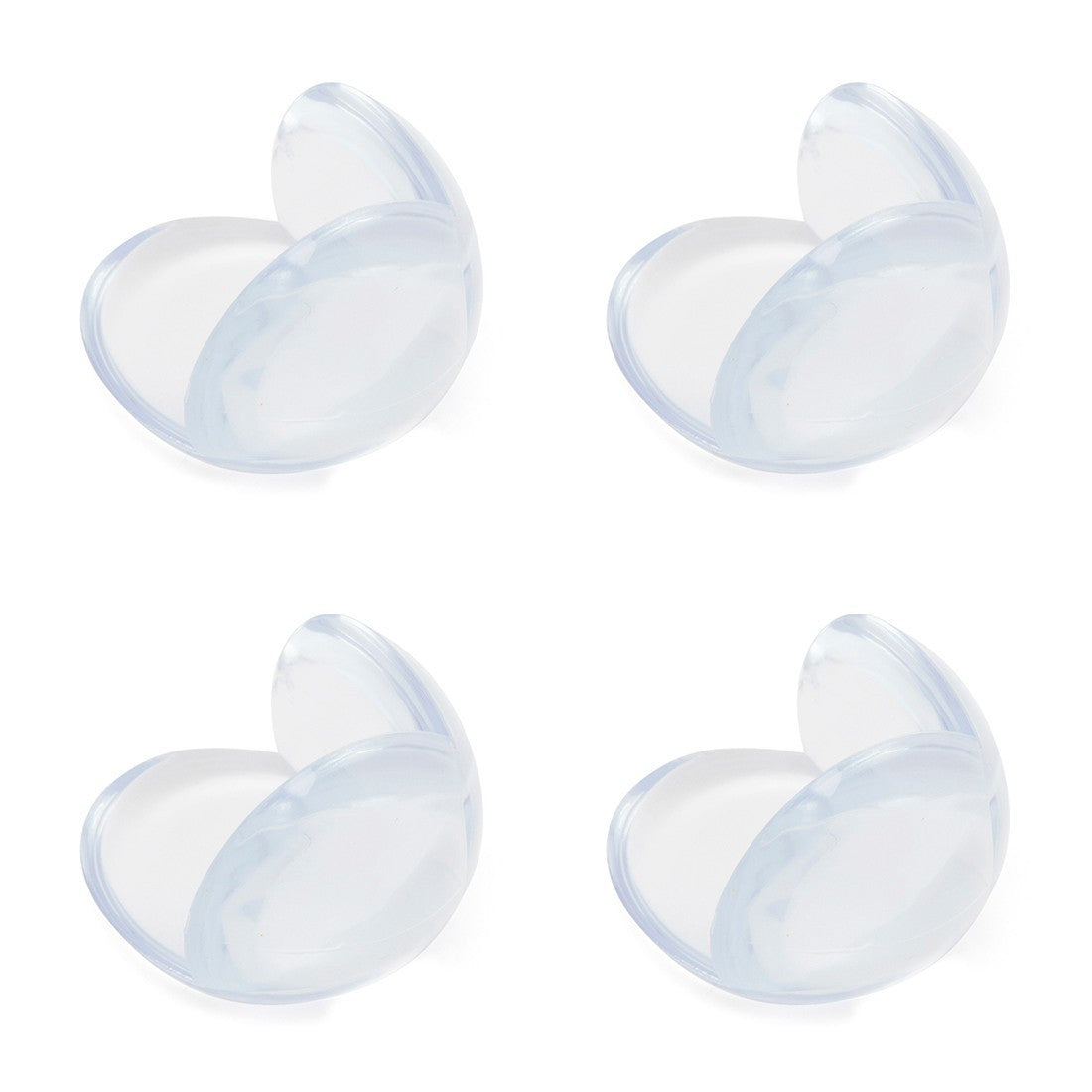 256527 Coins 4 unités adhésif double face en matière plastique transparente