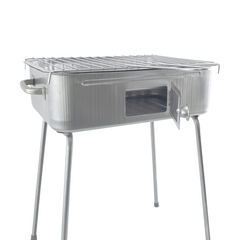 Grand Barbecue Fornacella en plaque imprimée 27x37cm avec Grille et Couvercle
