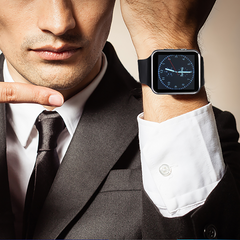 Smartwatch écran rectangulaire 000101 Notifications caméra de montre fitness APP