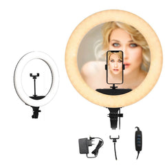 187158 Anneau LED Selfie 35cm pour Smartphones avec Potentiomètre Selfie
