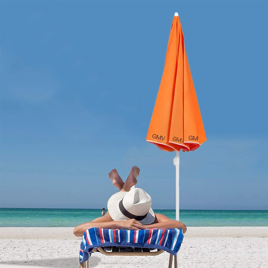 Parasol 170 cm mât central et couleur unie 538302 avec housse