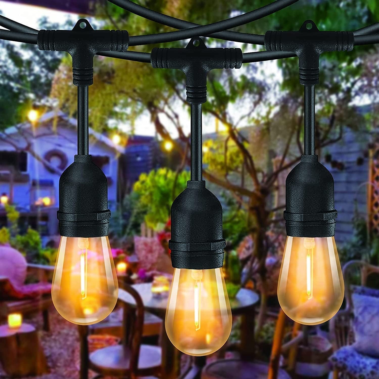 Guirlande lumineuse LED 10m avec 10 ampoules à environnement chaud l'extérieur