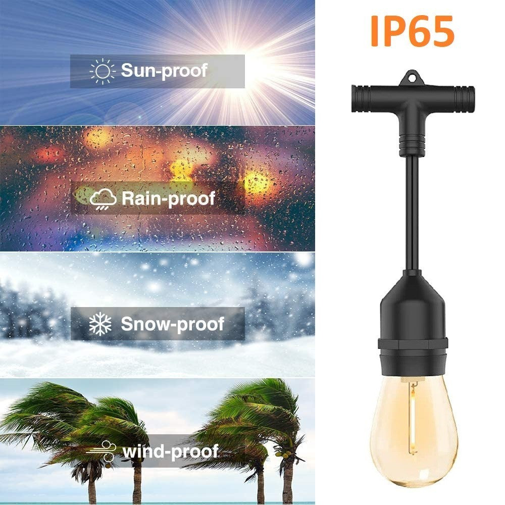 Guirlande lumineuse LED 10m avec 10 ampoules à environnement chaud l'extérieur