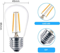 Guirlande Lumineuse LED 10m Chaudes Extérieures 10 Ampoules avec Panneau Solaire