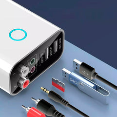 Adaptateur audio stéréo sans fil Bluetooth AUX avec télécommande