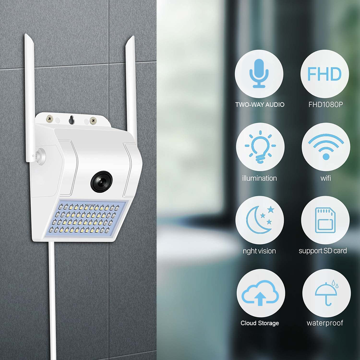 Caméra IP V380 3MP Audio bidirectionnelle 1080P HD Surveillance infrarouge