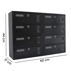 Boîte aux lettres pour copropriété 8 plc Iron Grey Art. 783.D 42x18x62cm
