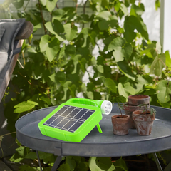 Lampe de secours portable avec panneau solaire et ampoule LED câble USB