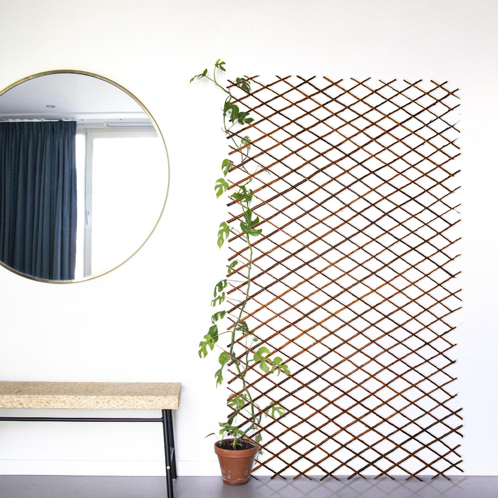 Clôture en bois extensible de 36 a 230 cm treillis décoratif pour plantes