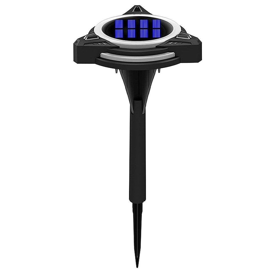 Lampe de jardin triangulaire solaire RVB avec capteur crépusculaire IP68