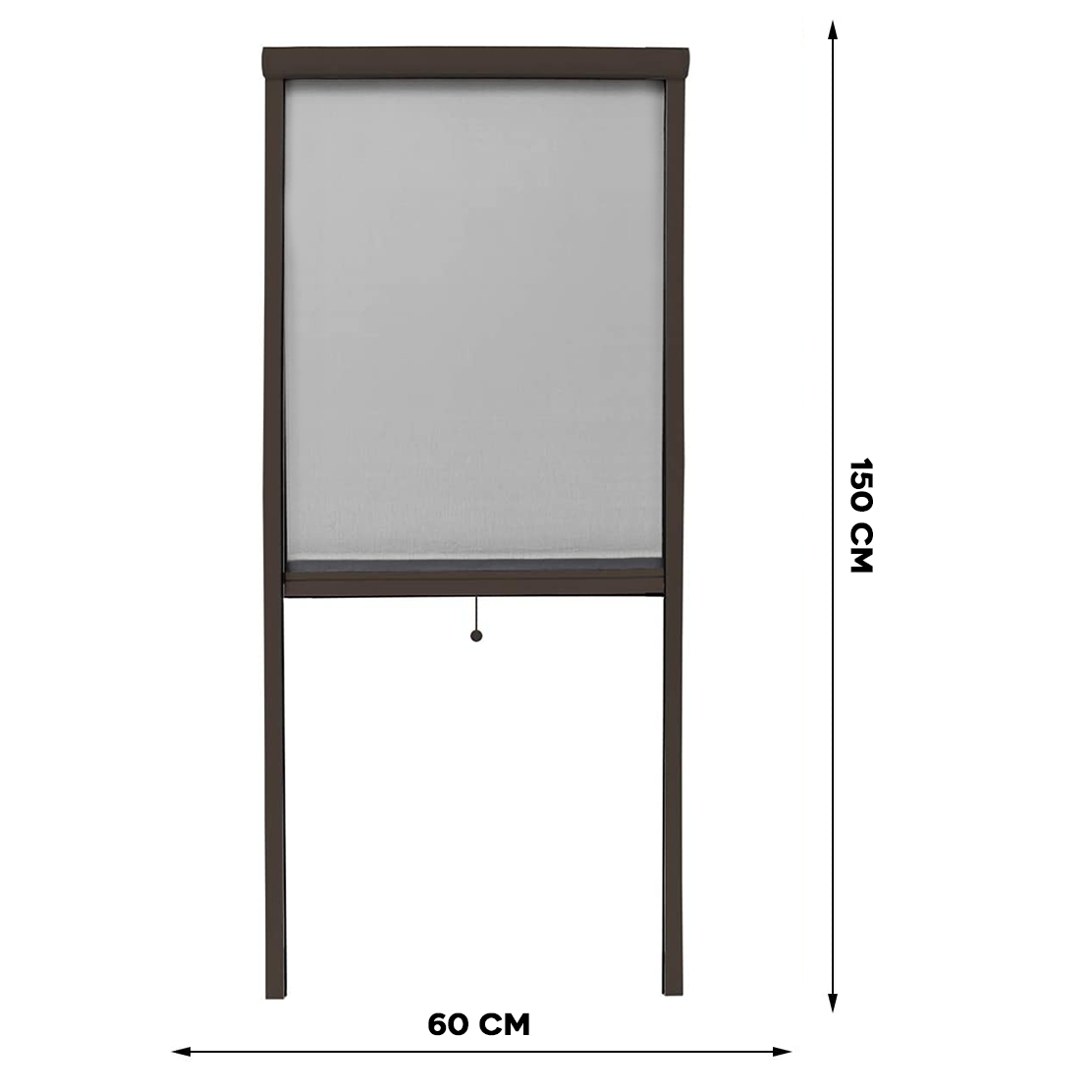 Moustiquaire enroulable et rétractable pour fenêtre et balcon 60X150cm Kit DIY