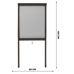Moustiquaire enroulable et rétractable pour fenêtre et balcon 60X150cm Kit DIY