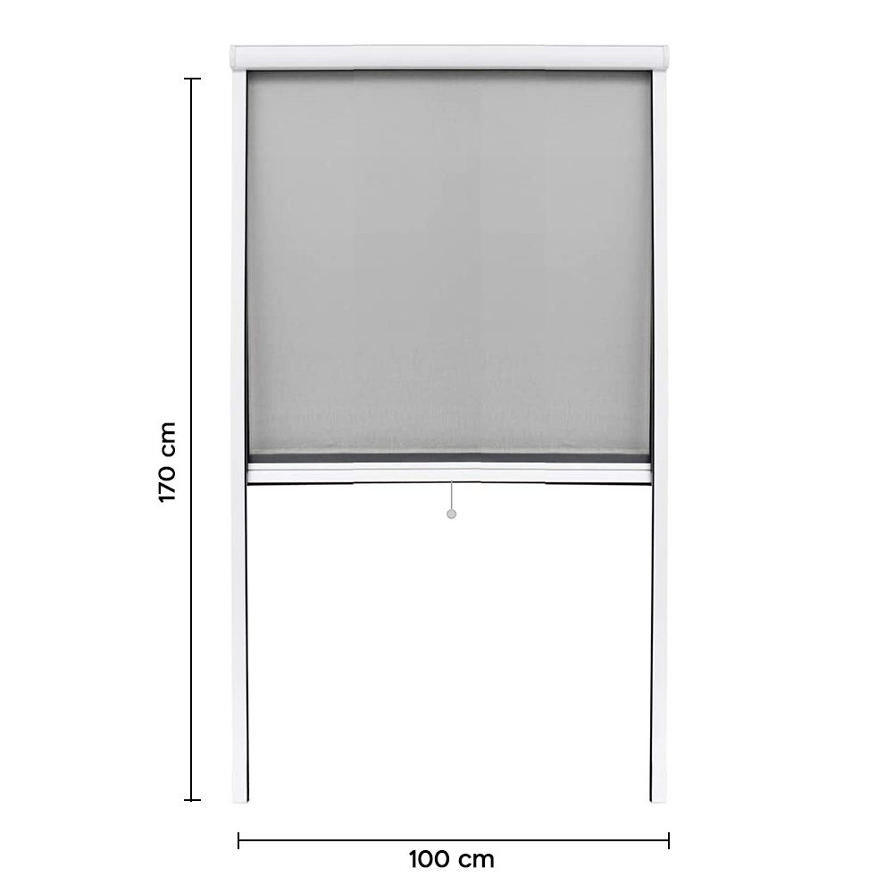 Moustiquaire enroulable rétractable pour fenêtre et balcon 100X170cm Bricolage