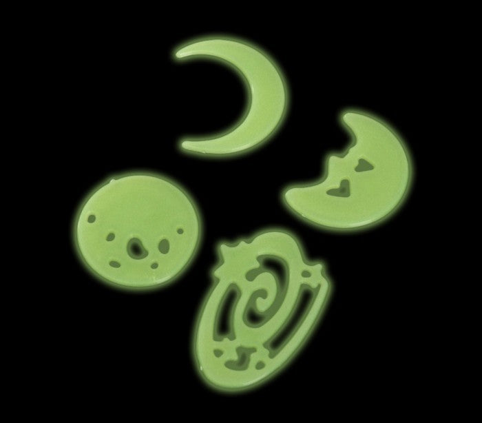Pack de 24 pièces - étoiles, planètes et lune - adhésifs fluorescent -Decoration