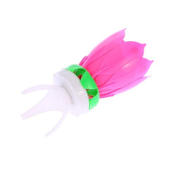 54544 Bougie musicale 4 pz en forme fleur avec effets sonores et rotatif ROSE
