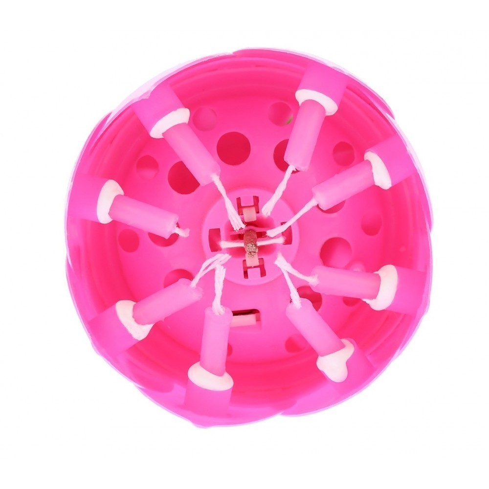 54544 Bougie musicale 2 pz en forme fleur avec effets sonores et rotatif ROSE